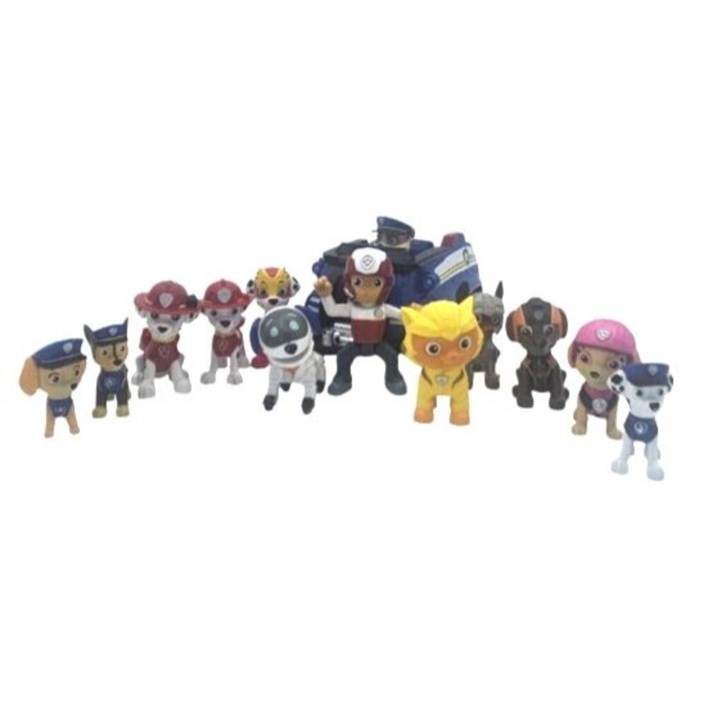 Paw Patrol Vehicle Figure Lot Marshall Zuma Everest Tracker Toy Set